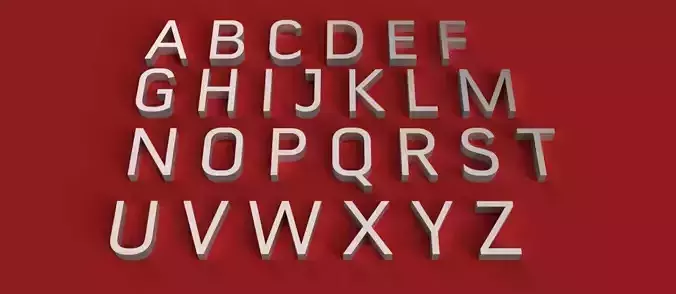 CONVECTION Font  uppercase and lowercase 3D Letters STL FILE