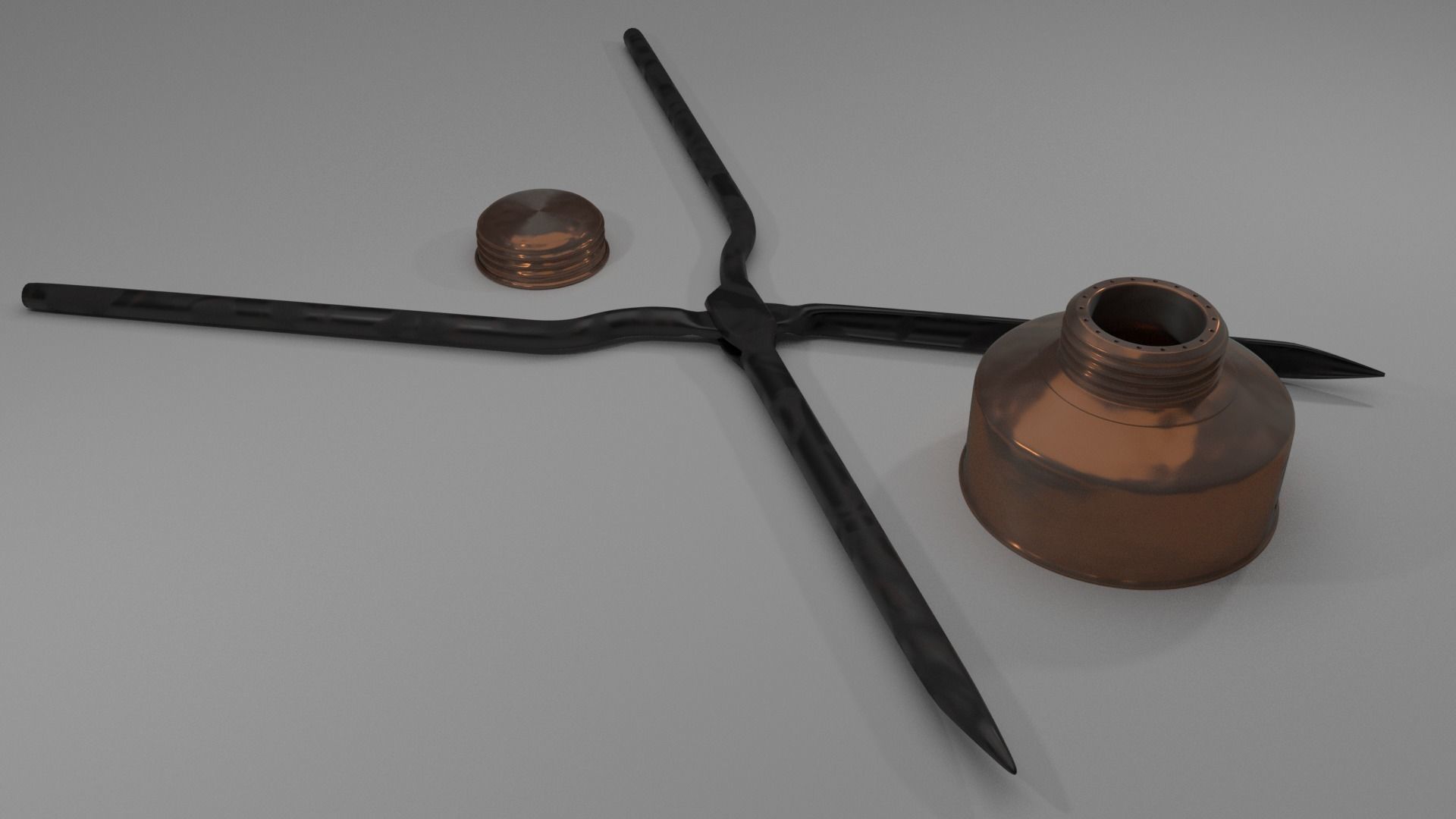 Old type curler 3D model_1