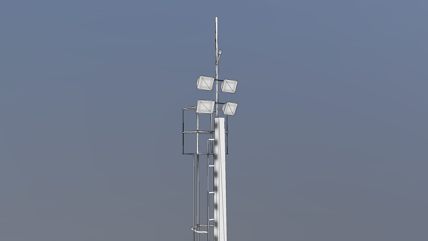 MilitaryBase PortoVelho MastLighting Low-poly 3D model_10