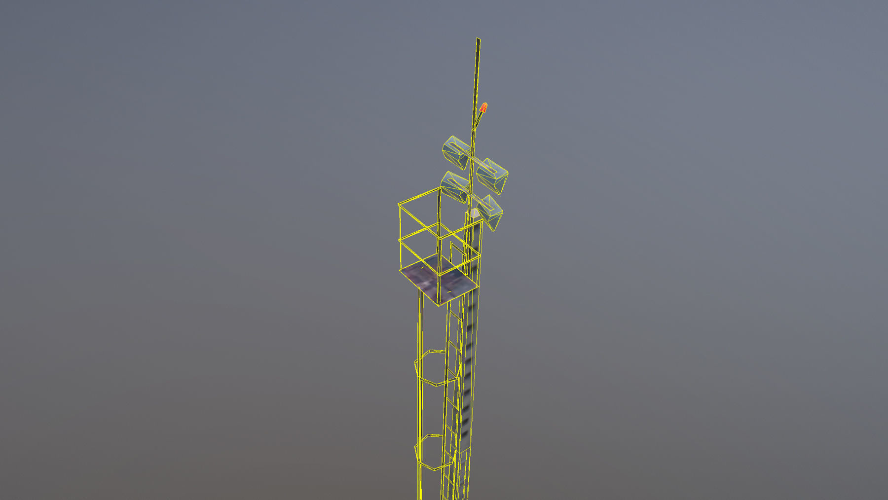 MilitaryBase PortoVelho MastLighting Low-poly 3D model_11