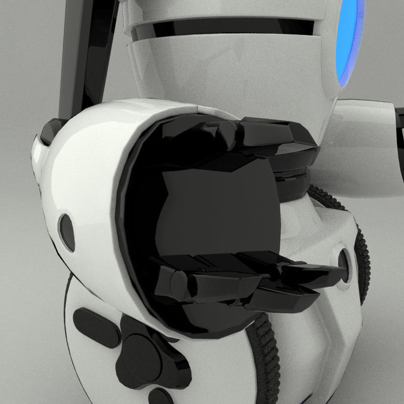 Two Wheels Robot Model Low-poly 3D model_8