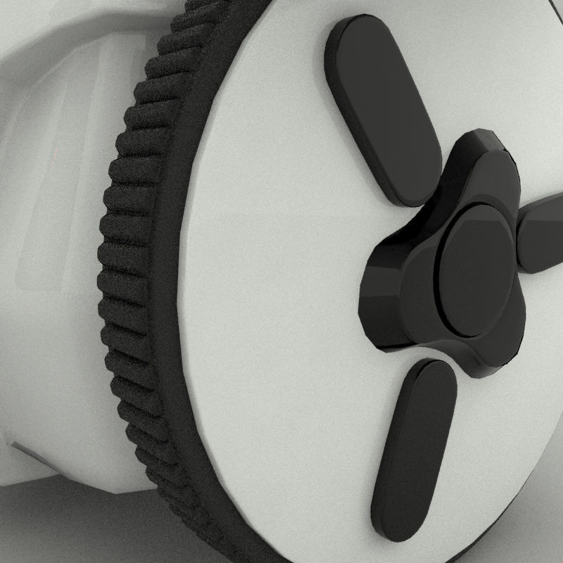 Two Wheels Robot Model Low-poly 3D model_13