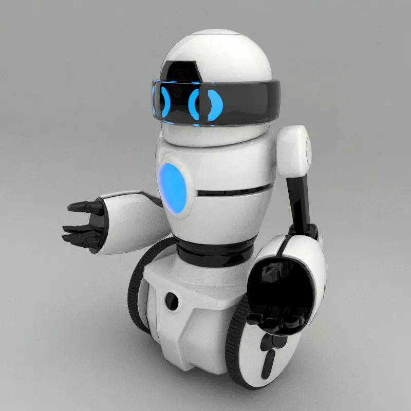 Two Wheels Robot Model Low-poly 3D model_0