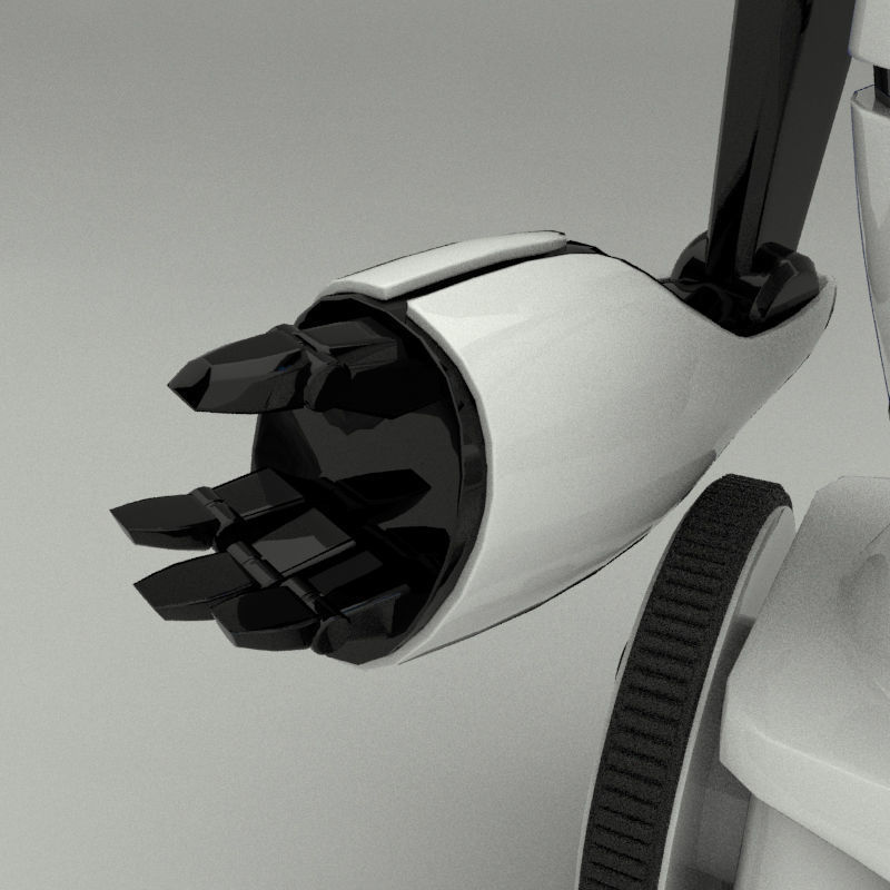 Two Wheels Robot Model Low-poly 3D model_6