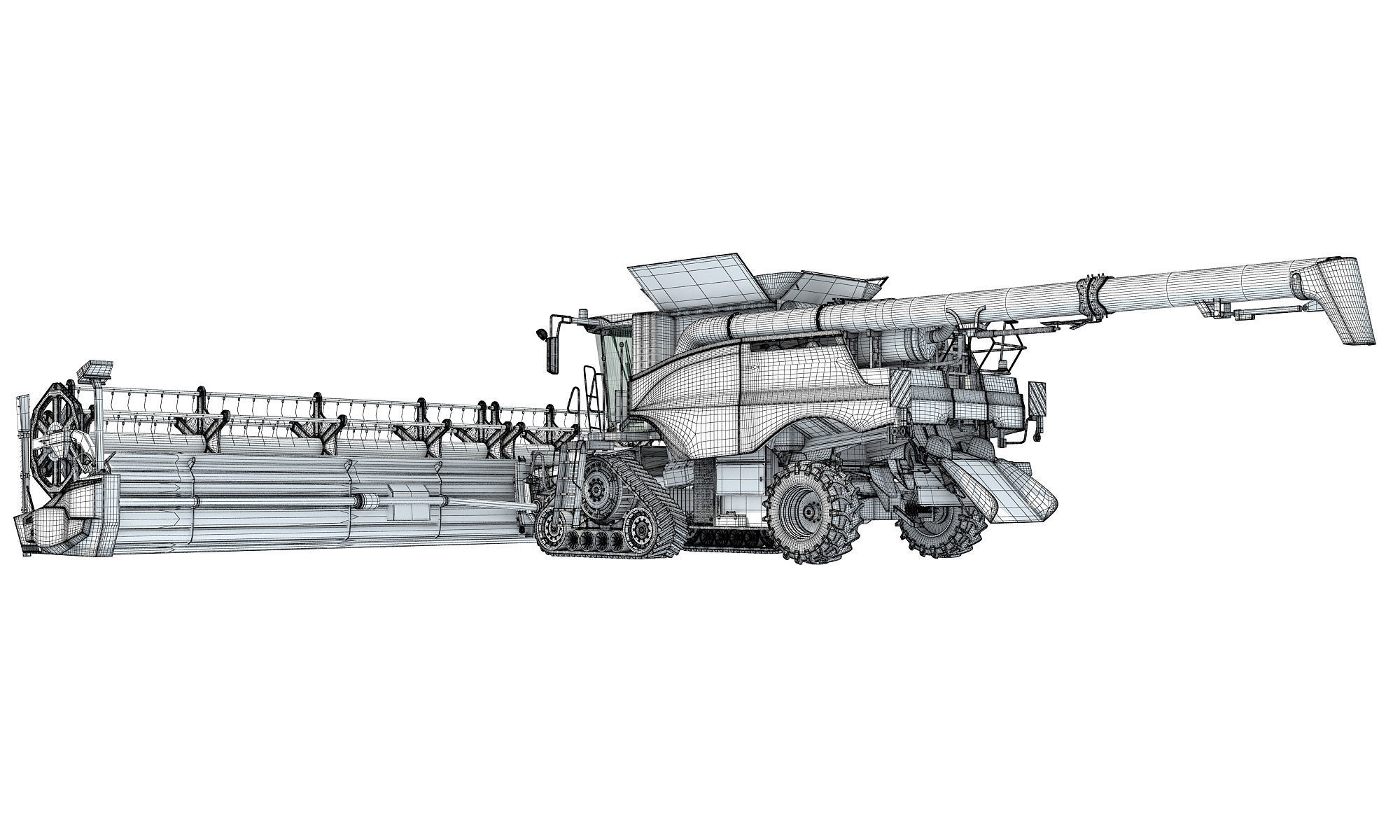 Combine Harvester 2020 3D model_17