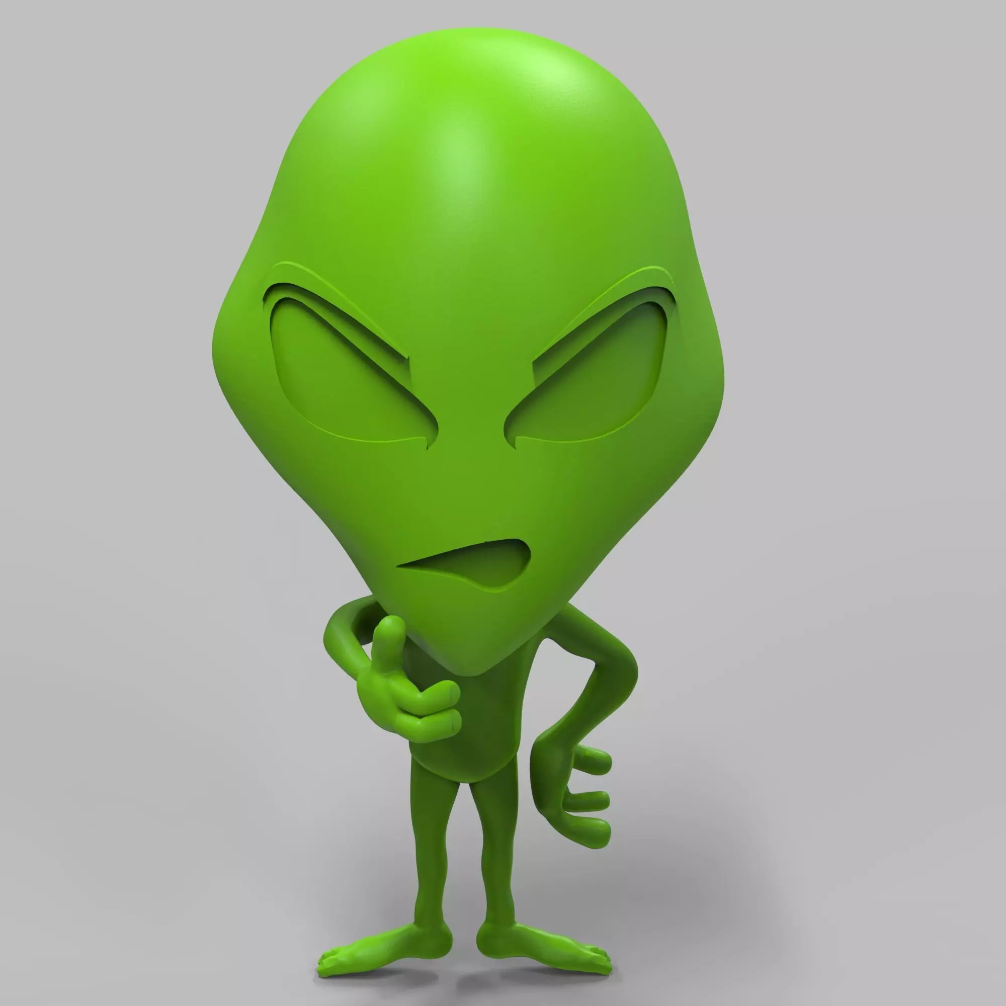 Alien Figurine for 3D Printing 3D print model_0