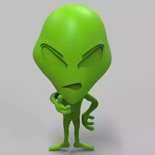 Alien Figurine for 3D Printing