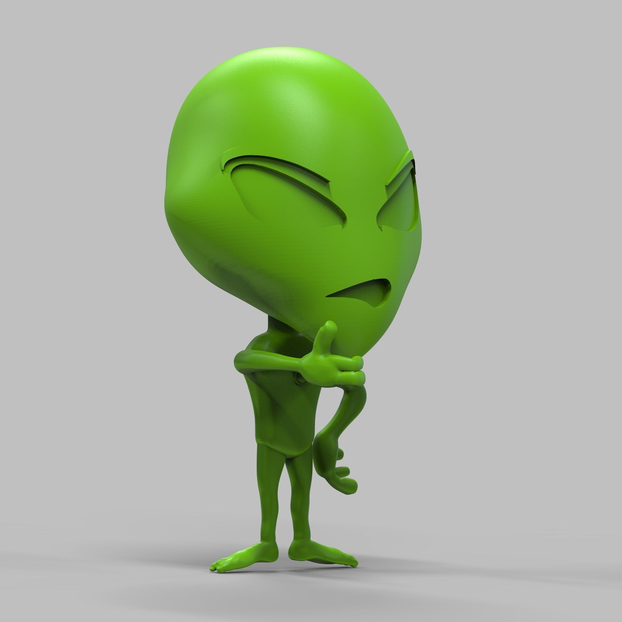 Alien Figurine for 3D Printing 3D print model_3