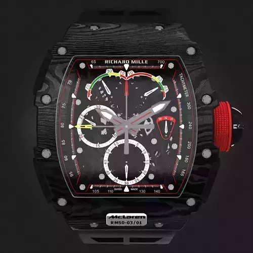 Richard Mille RM 50-03 Watch With Black Strap 3D model