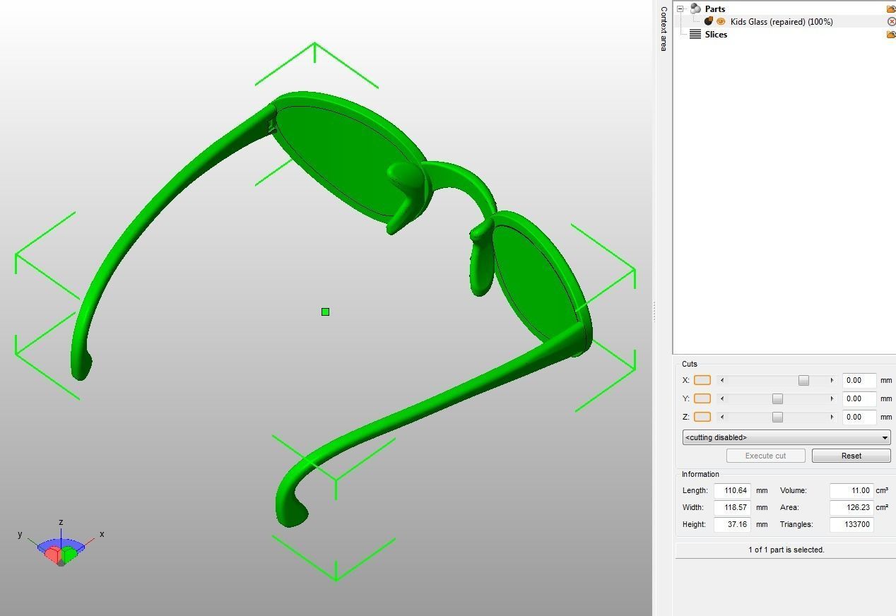 Kids Sun glass 3D print model_16