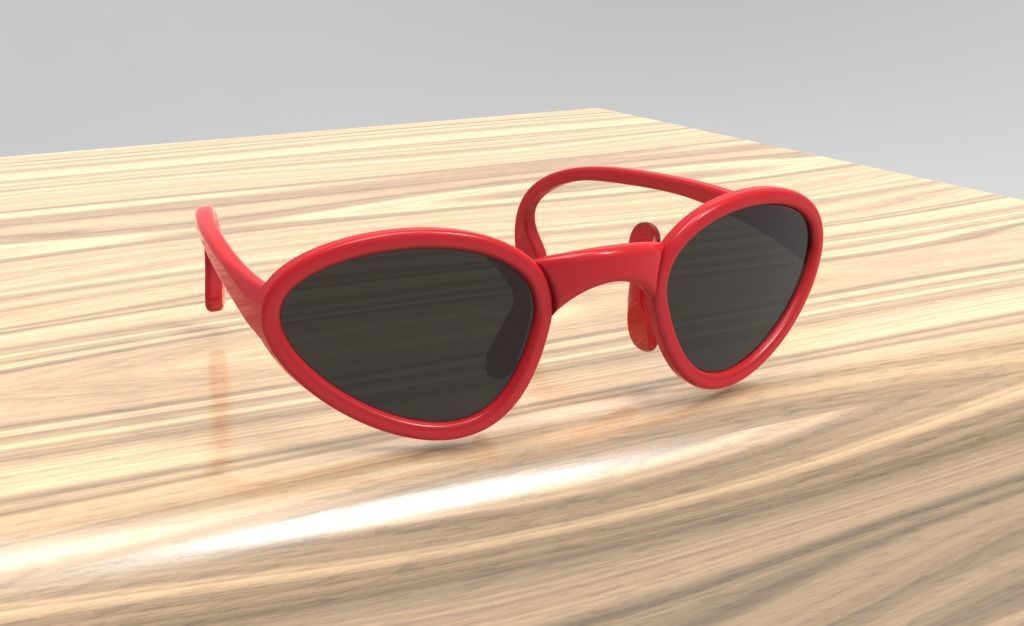 Kids Sun glass 3D print model_7