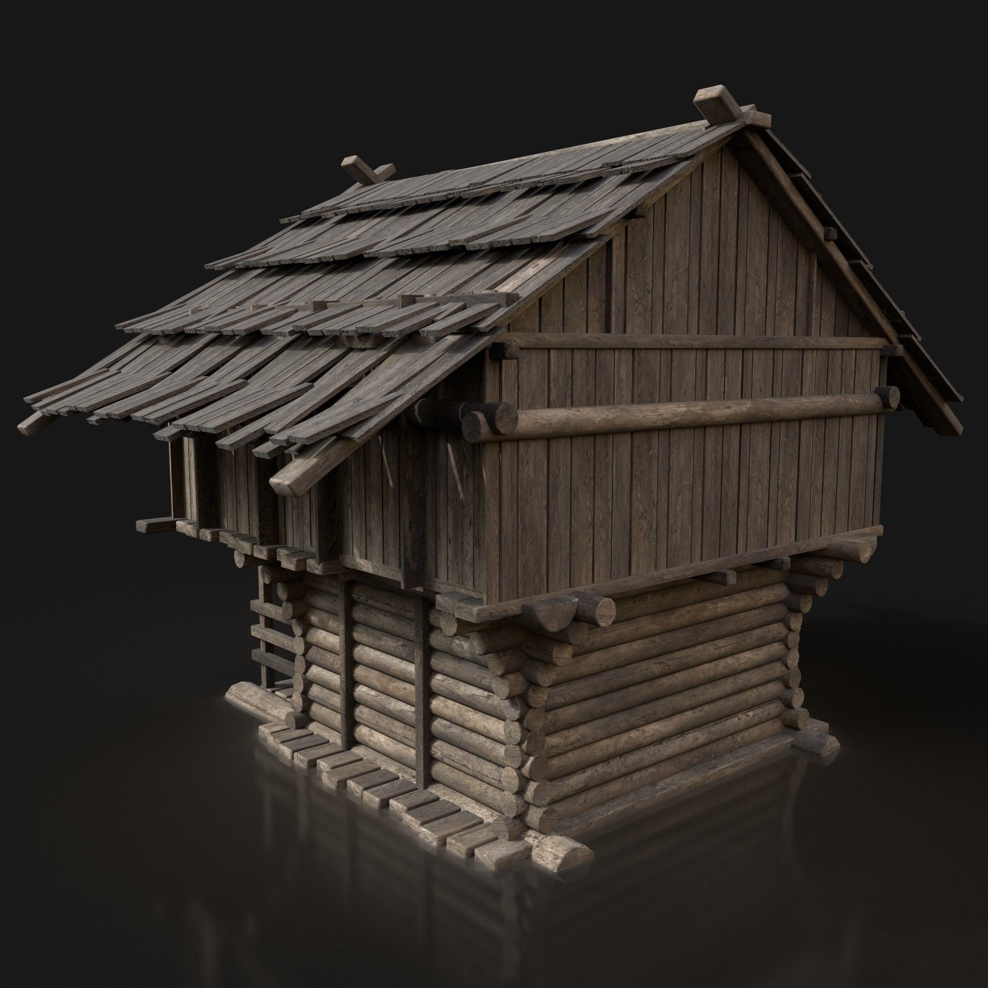 Viking Big House Cottage Hut Northern Fantasy Next Gen AAA Low-poly 3D model_2