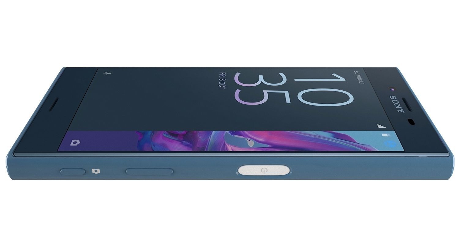 Sony Xperia XZ Forest blue 3D model_7