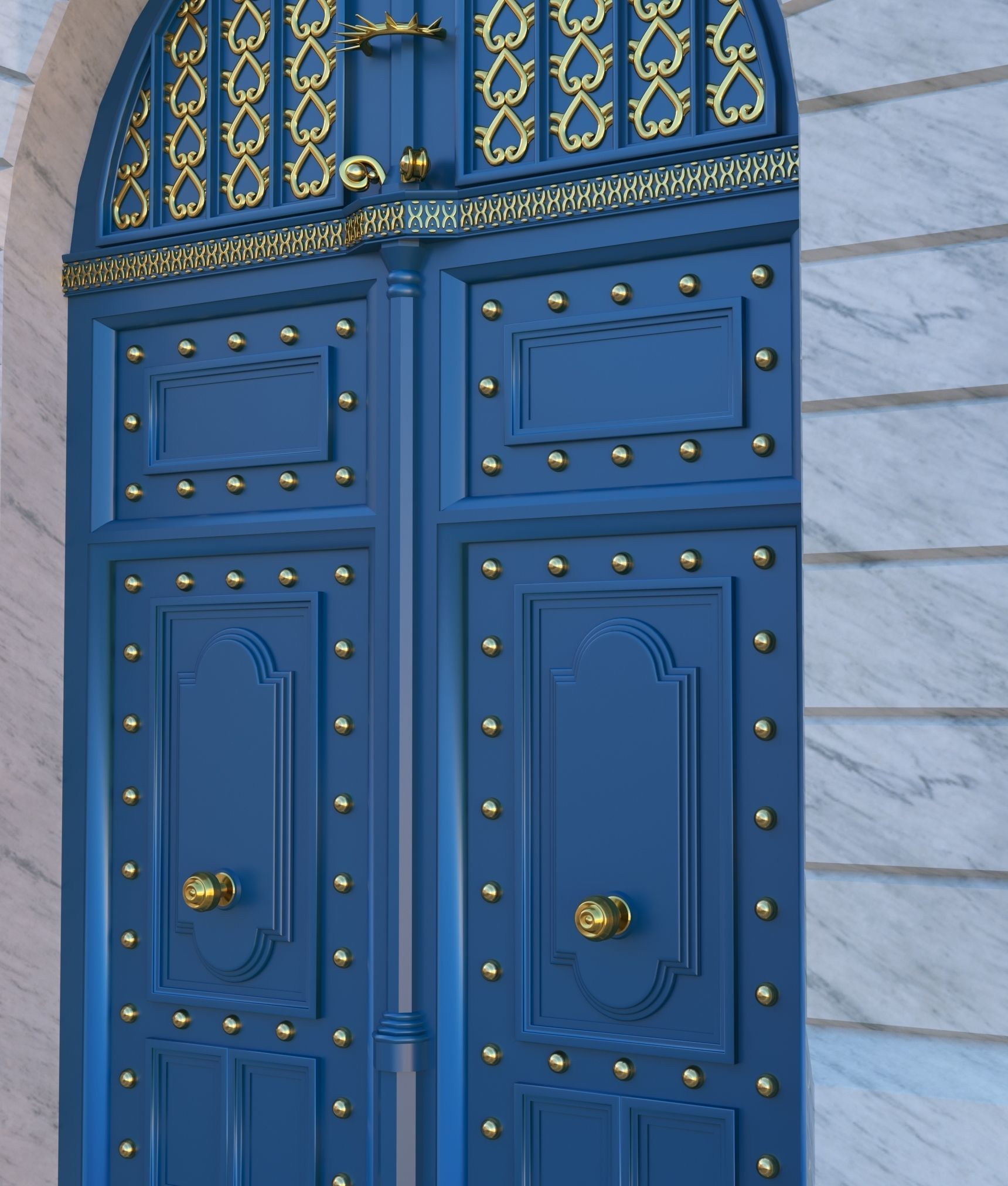 Ornate Door entrance 3D model_2