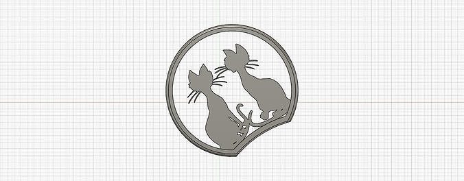 Mickey Mouse Headband Ear with Siamese Cats Insert V5 3D print model