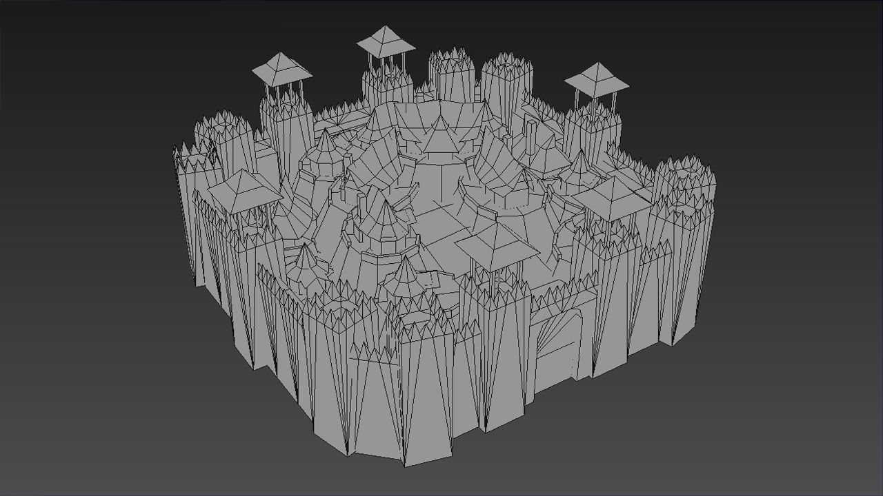 Barbarian Village Low-poly 3D model_6