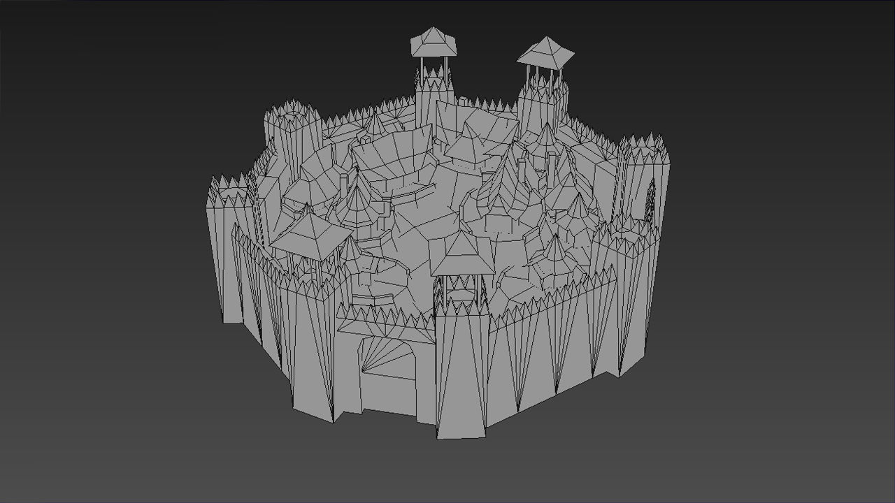 Barbarian Village Low-poly 3D model_7