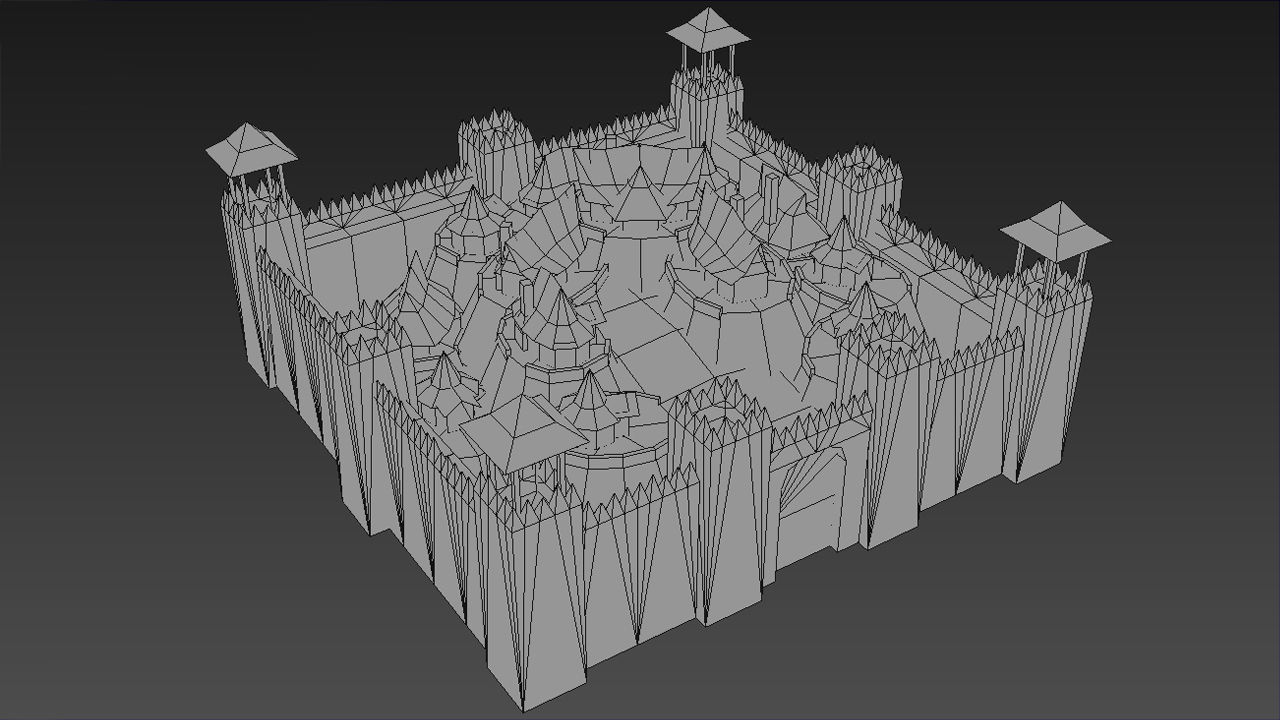 Barbarian Village Low-poly 3D model_5