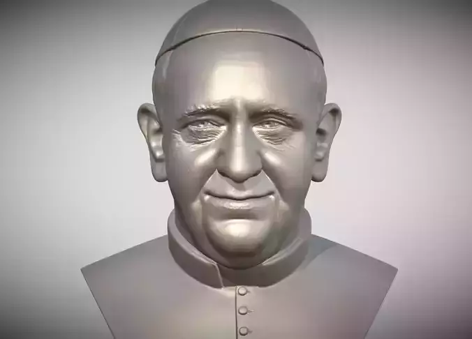 Pope Francis bust 3D printing ready stl obj formats 3D print model