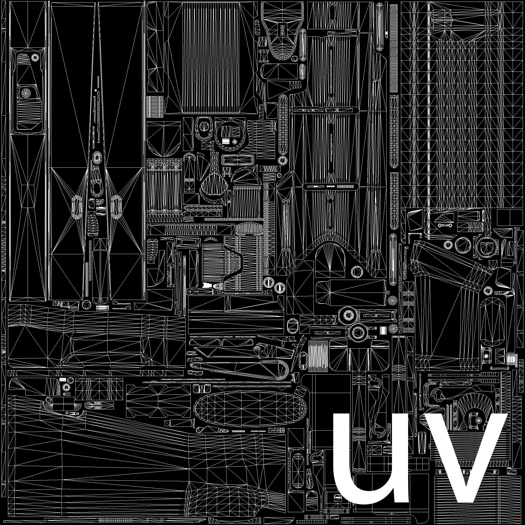 Low poly AK-47 with high resolution model and PBR textures Low-poly 3D model_4