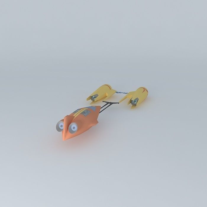 Pod Shuttle Racer Free 3D model_1