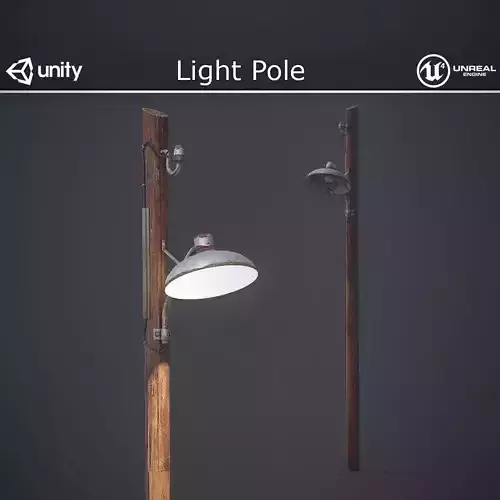 Light Pole Low-poly 3D model