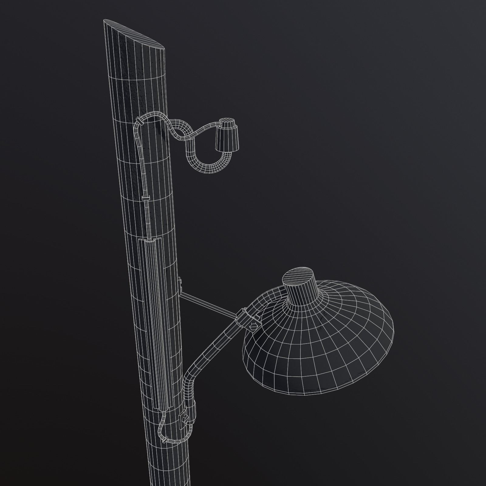 Light Pole Low-poly 3D model_14