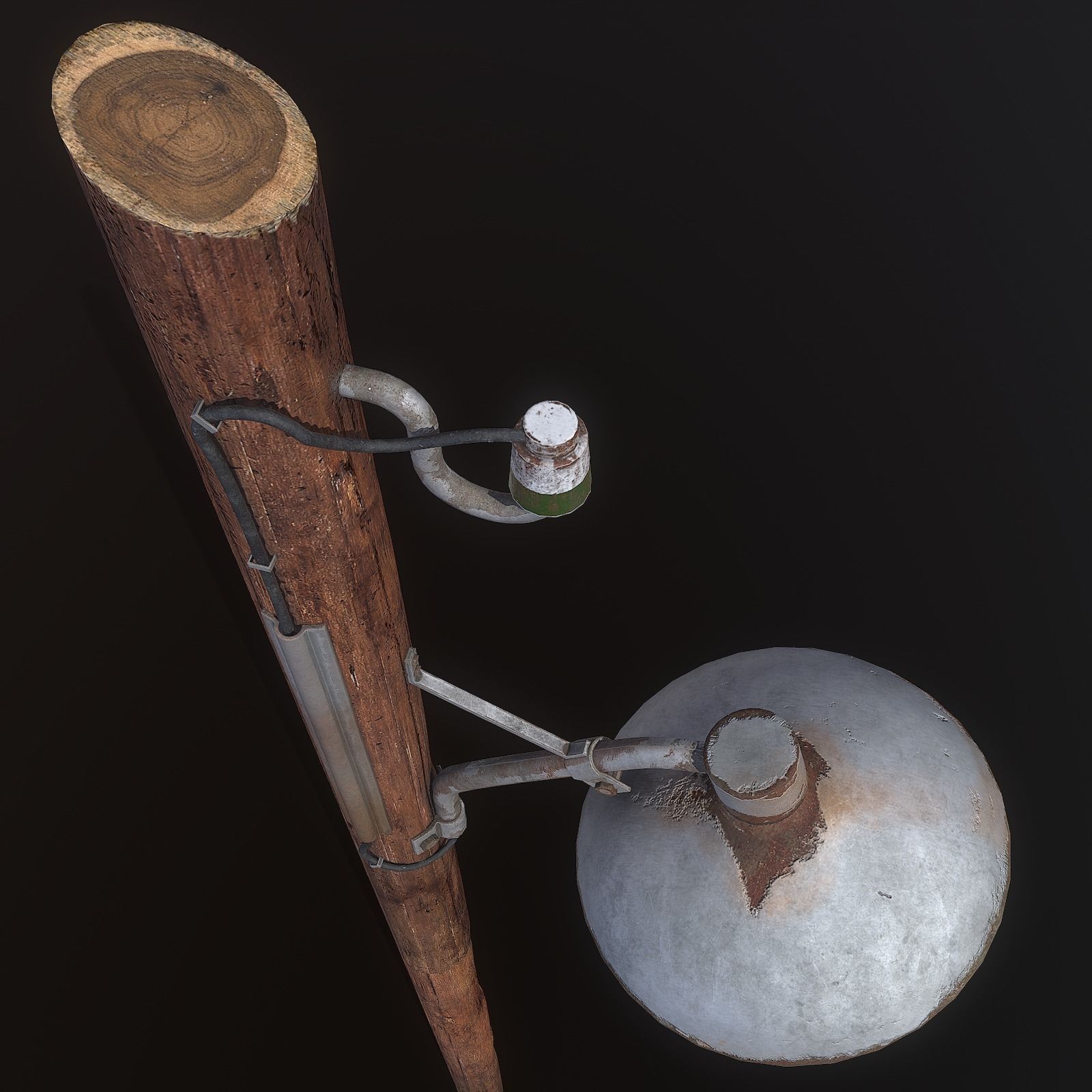 Light Pole Low-poly 3D model_10