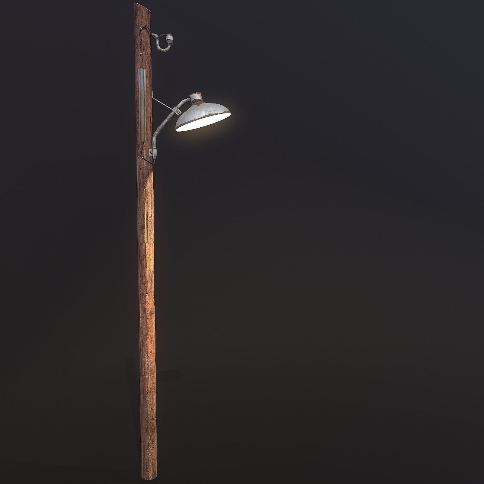 Light Pole Low-poly 3D model_4