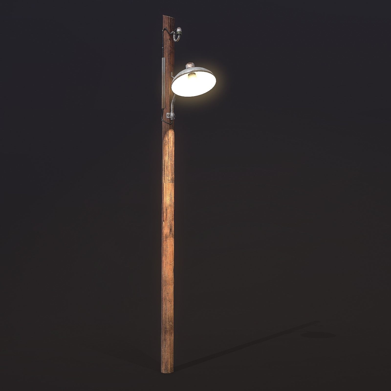 Light Pole Low-poly 3D model_3