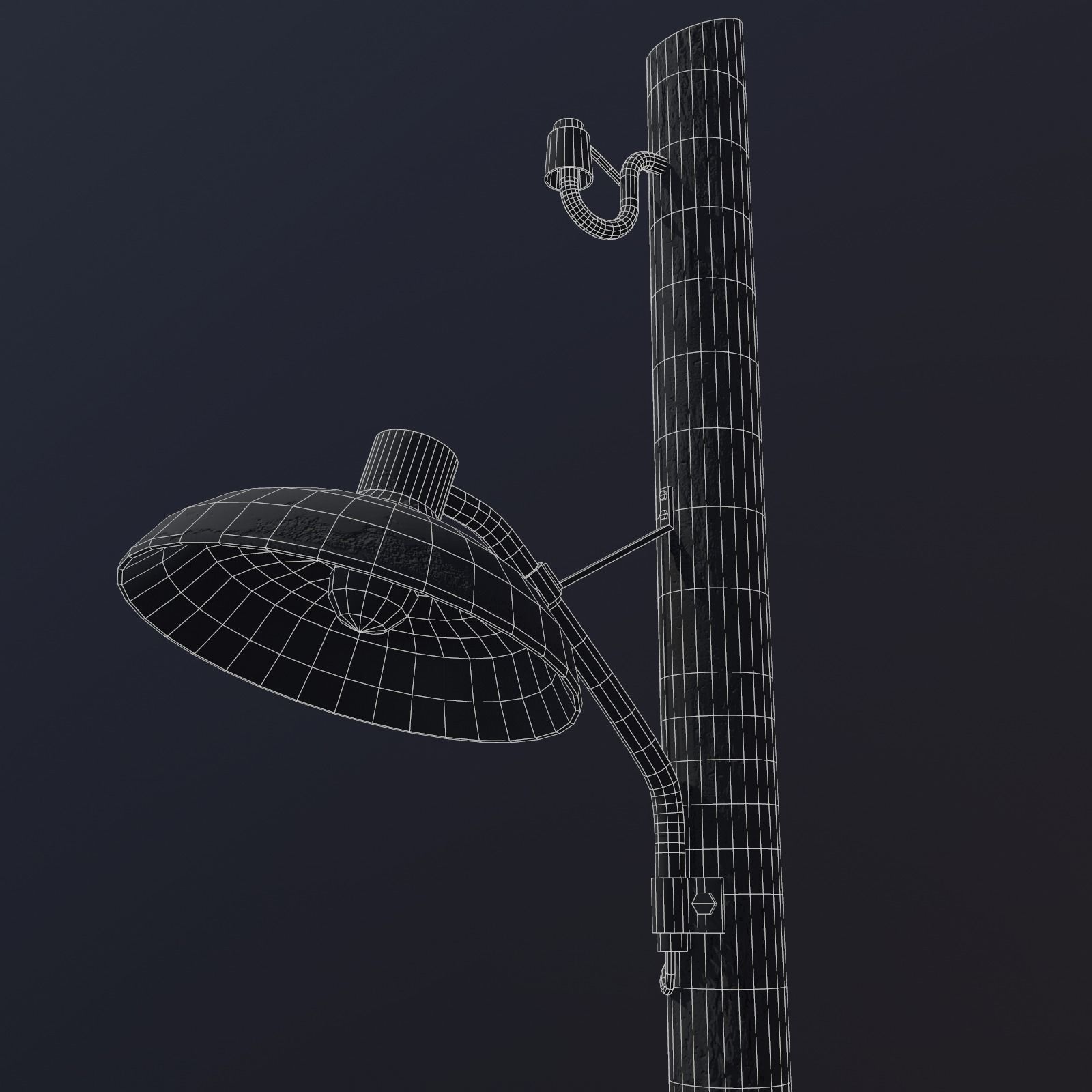 Light Pole Low-poly 3D model_13