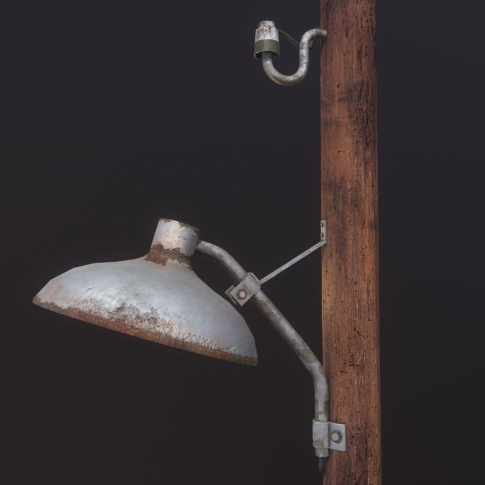 Light Pole Low-poly 3D model_7