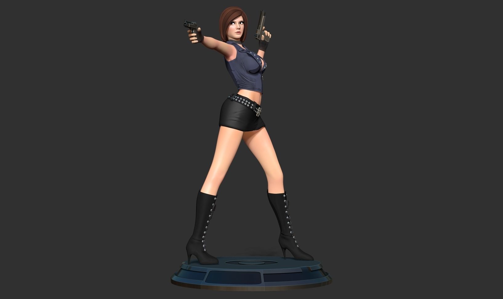 Female assassin Remake 3D print model_12