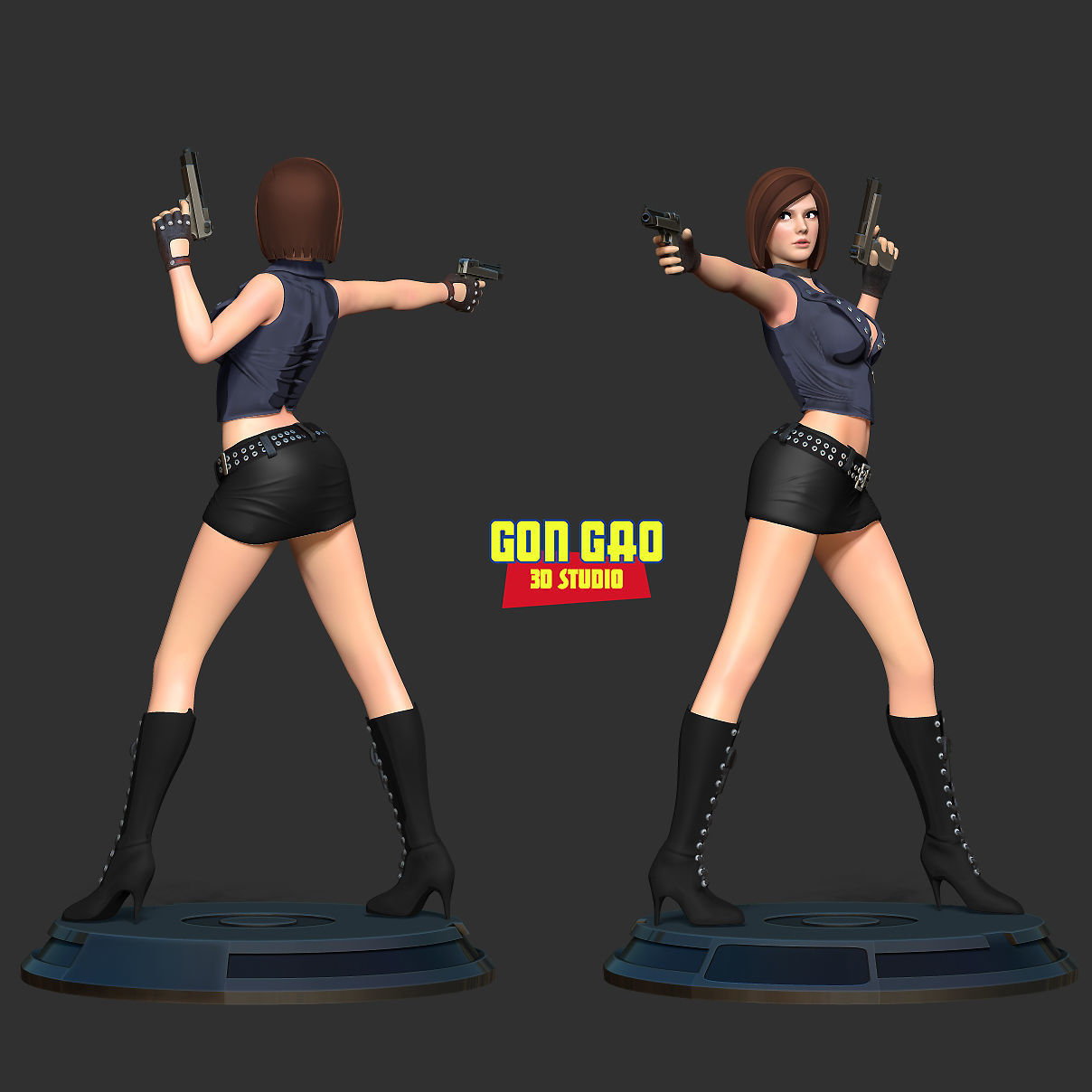 Female assassin Remake 3D print model_4