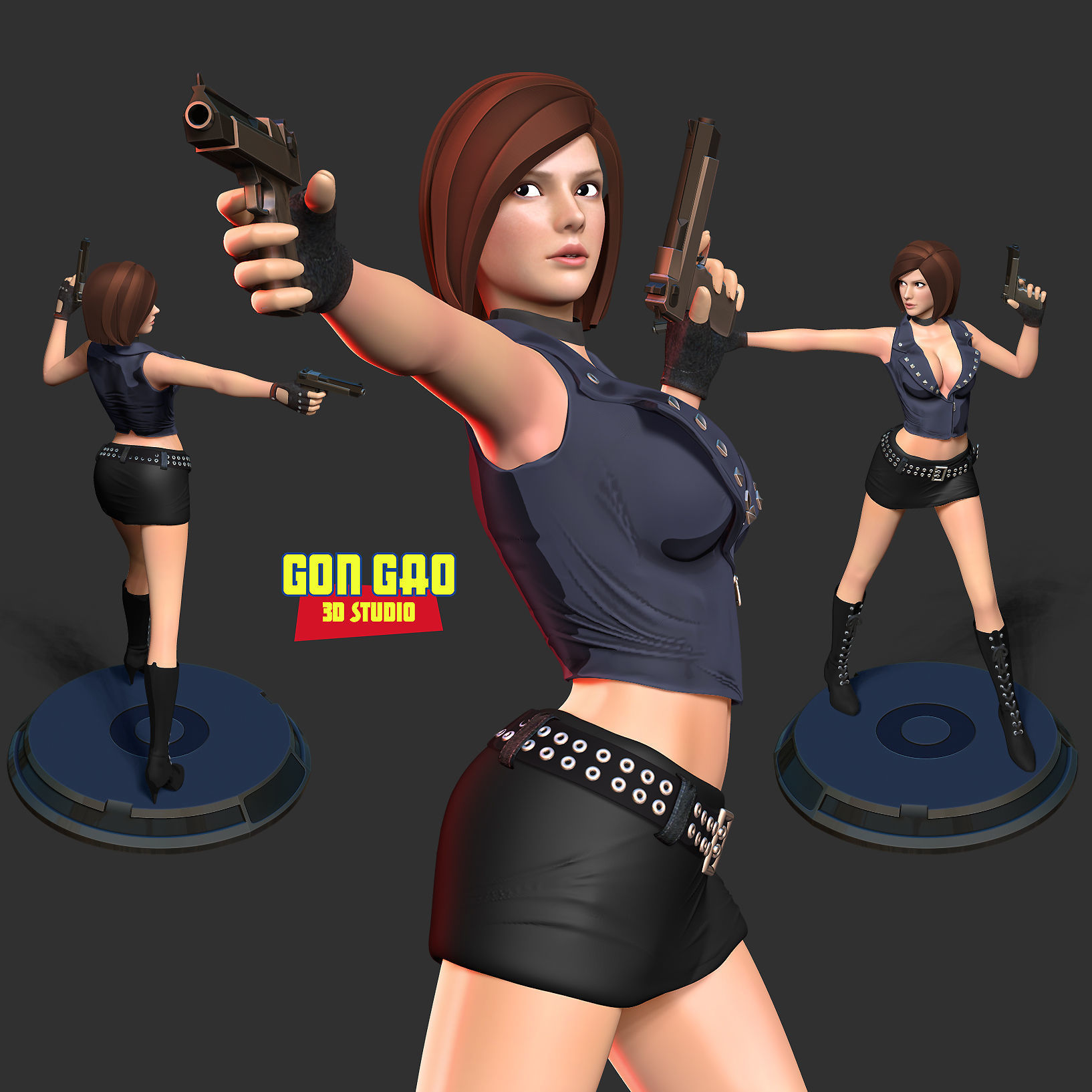 Female assassin Remake 3D print model_5