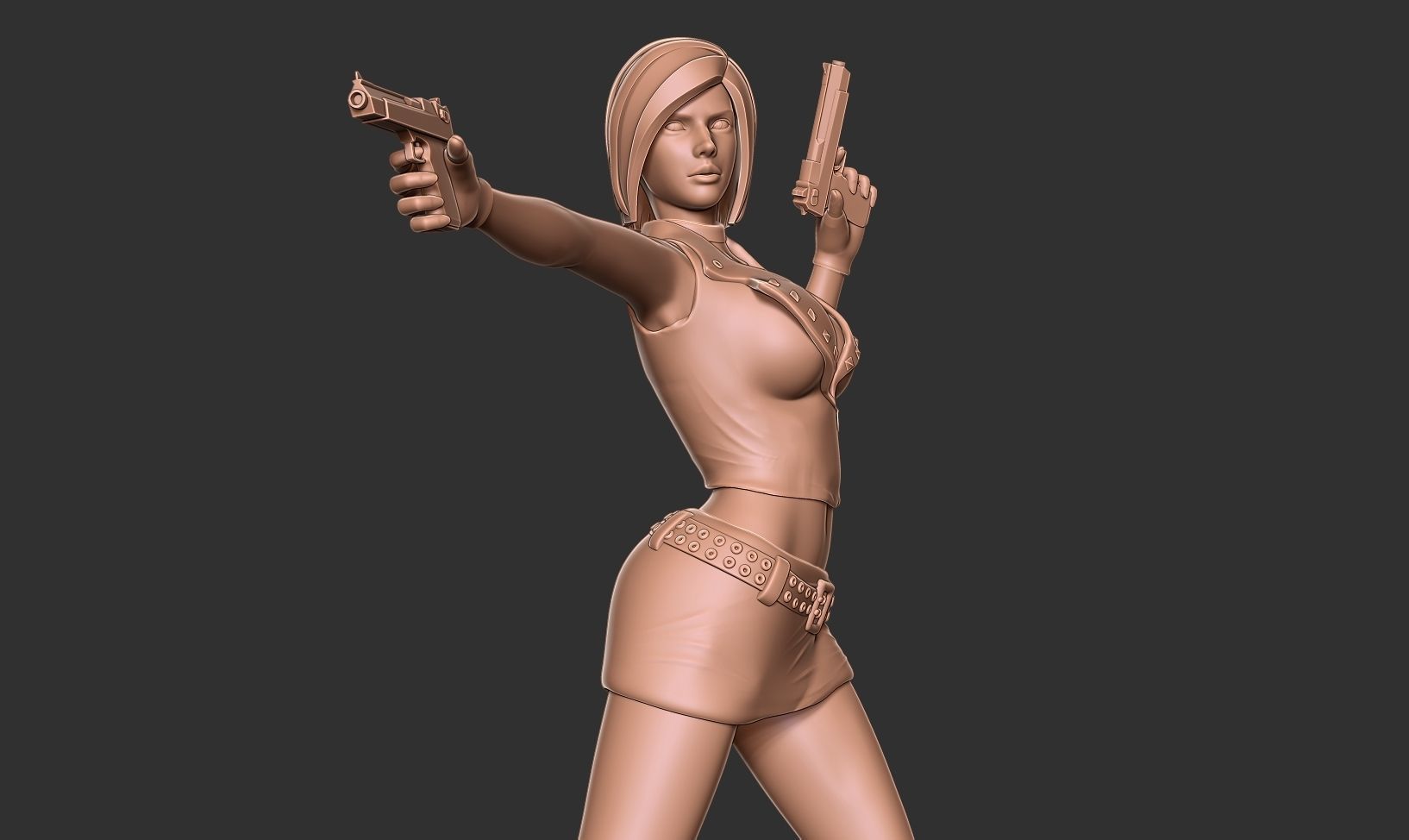 Female assassin Remake 3D print model_10