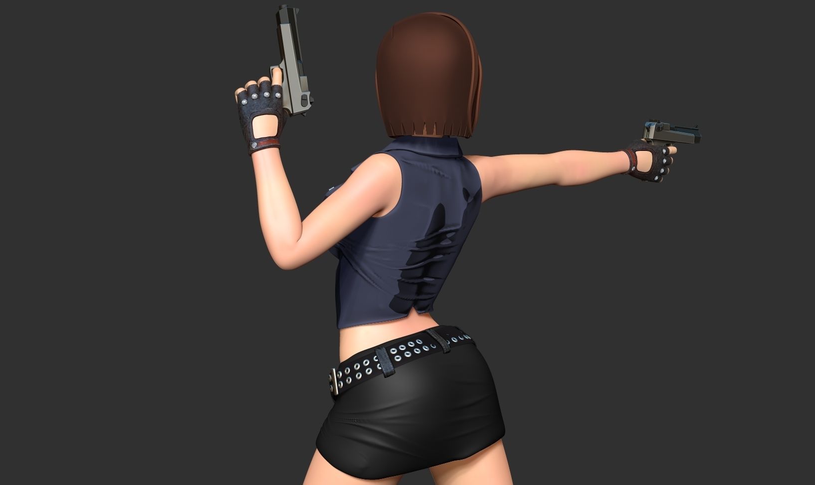 Female assassin Remake 3D print model_7