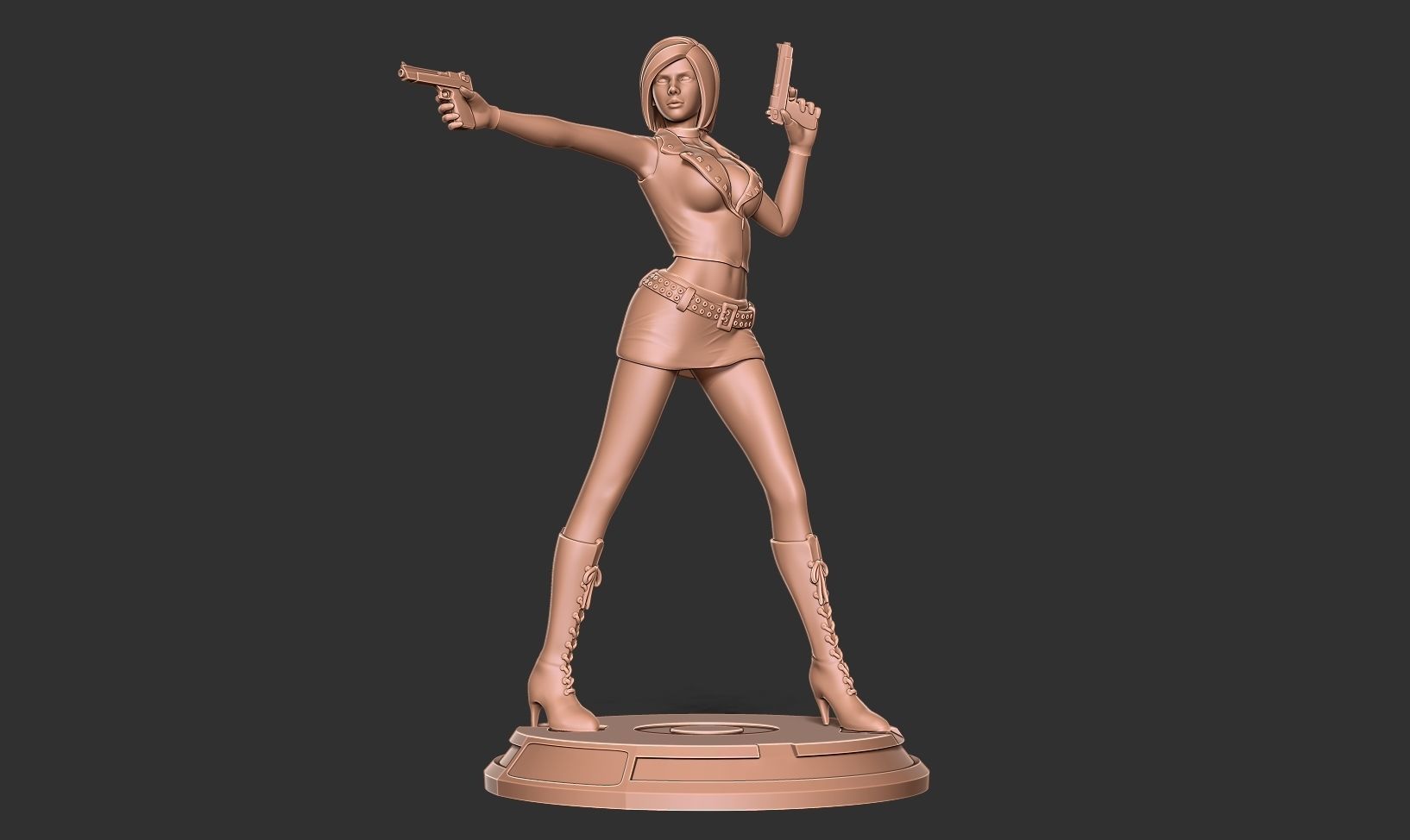 Female assassin Remake 3D print model_15