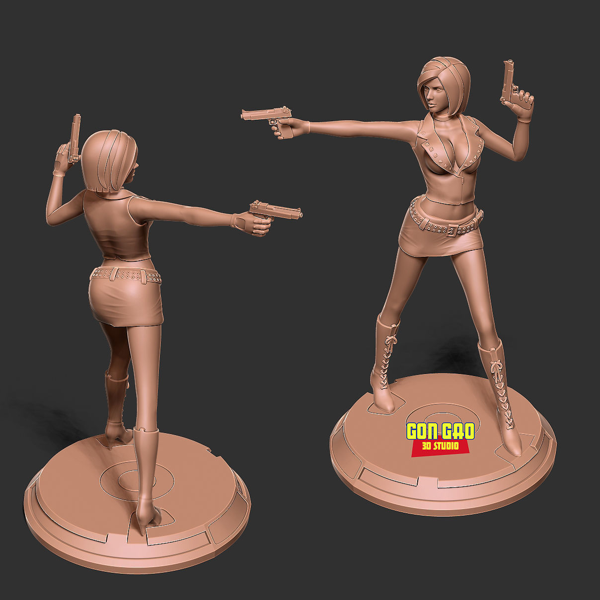 Female assassin Remake 3D print model_6