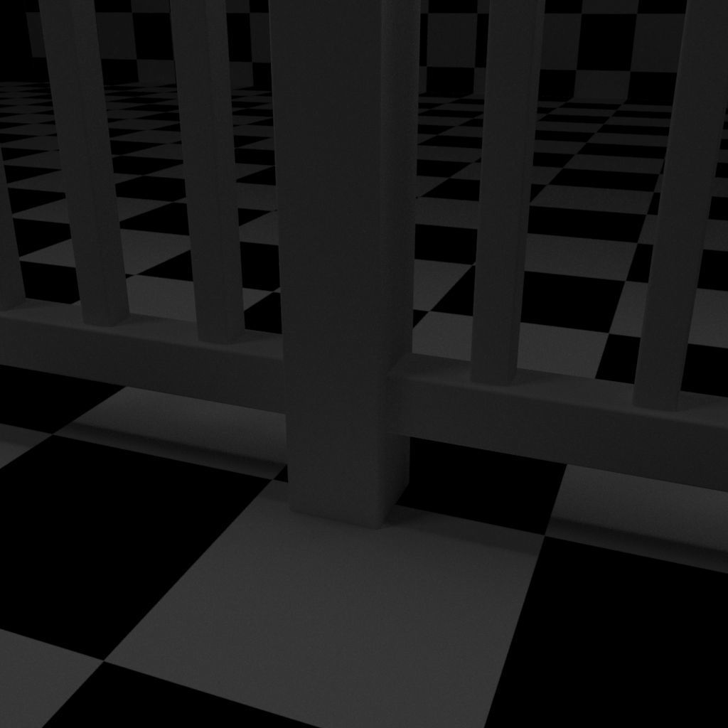 Exterior Railing - White Vinyl - Style 1 3D model_15