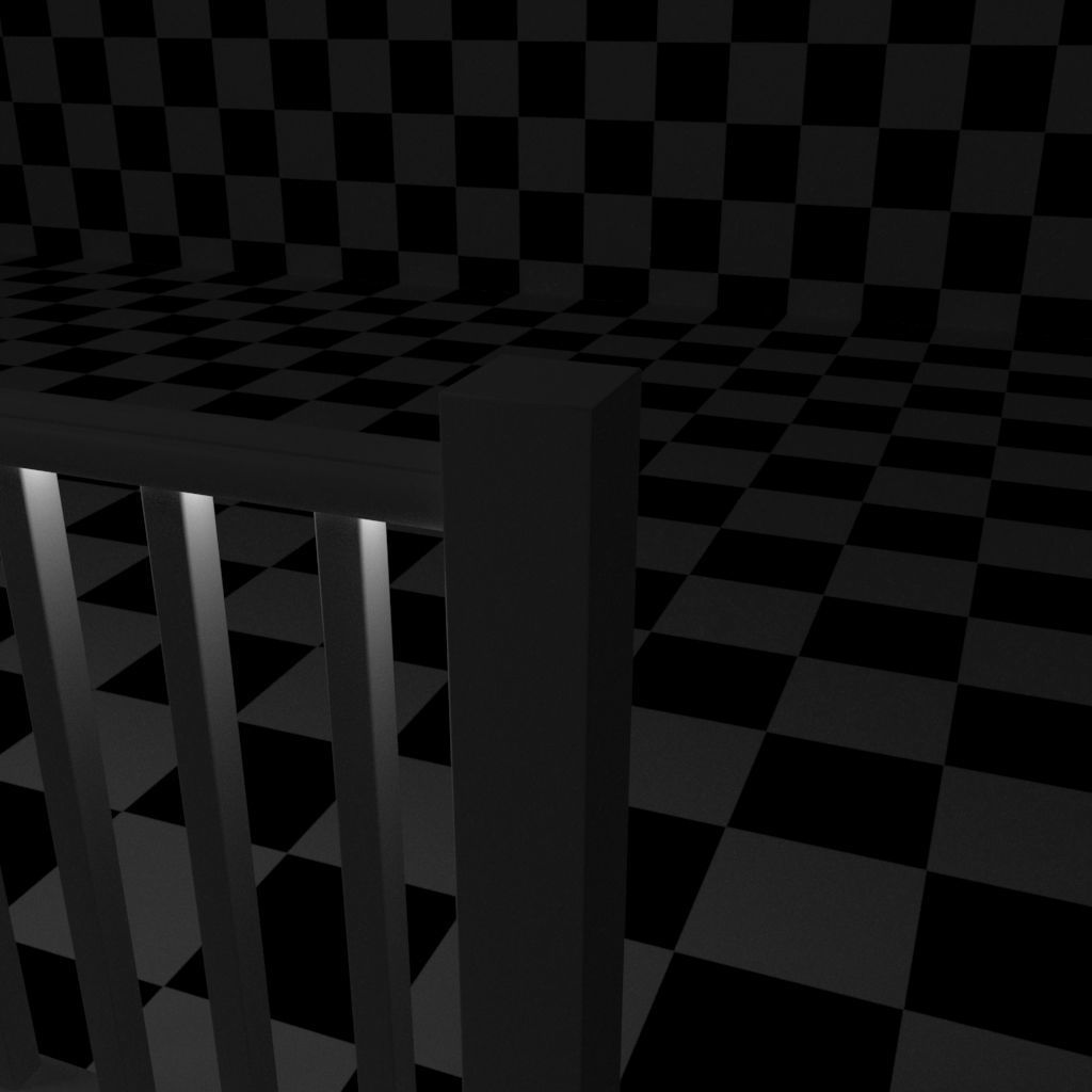 Exterior Railing - White Vinyl - Style 1 3D model_16