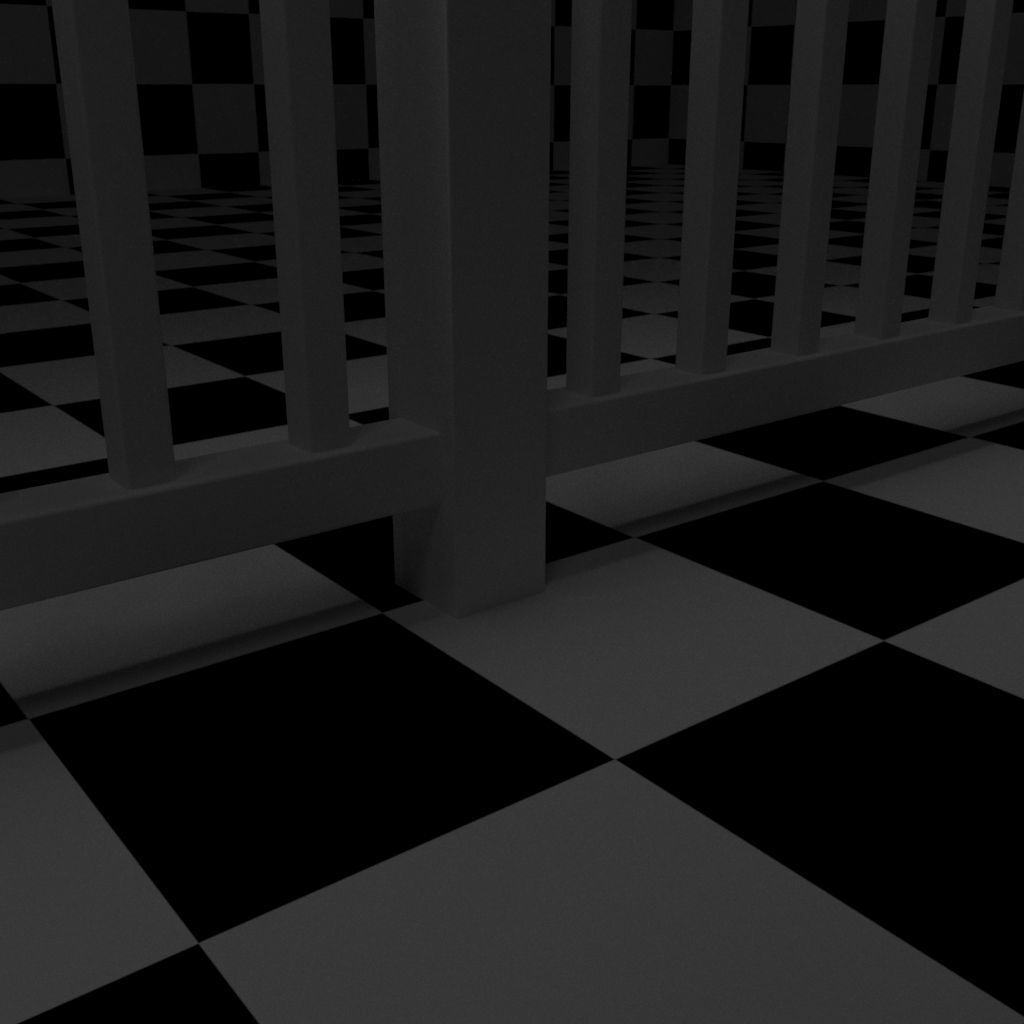 Exterior Railing - White Vinyl - Style 1 3D model_11