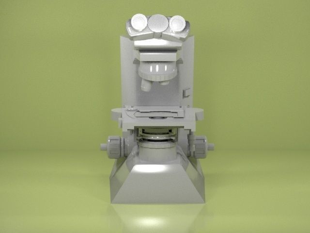 Microscopio microscope 3D model_1