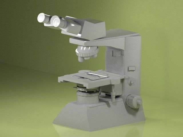 Microscopio microscope 3D model_2