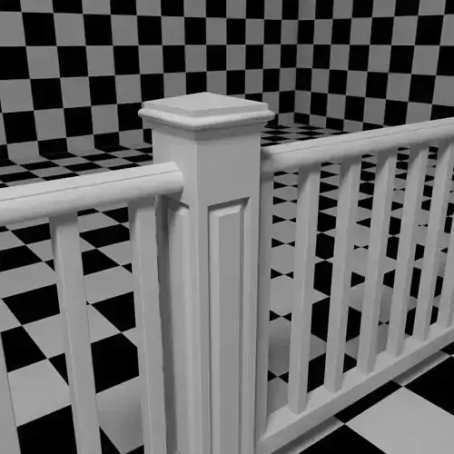 Exterior Railing - White Vinyl - Style 5