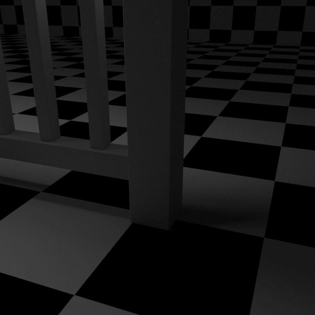 Exterior Railing - White Vinyl - Style 7 3D model_17