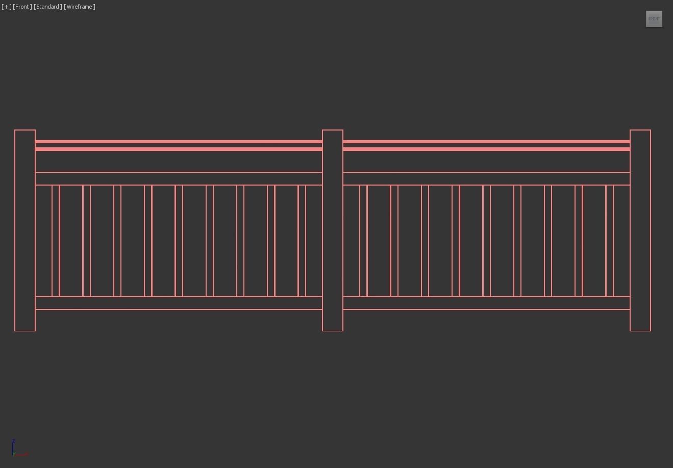 Exterior Railing - White Vinyl - Style 7 3D model_20