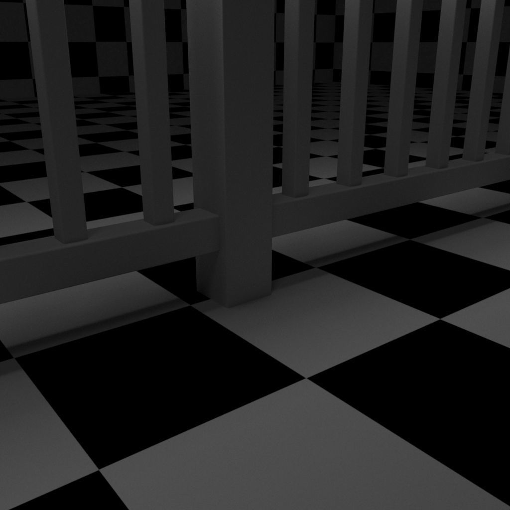 Exterior Railing - White Vinyl - Style 7 3D model_11