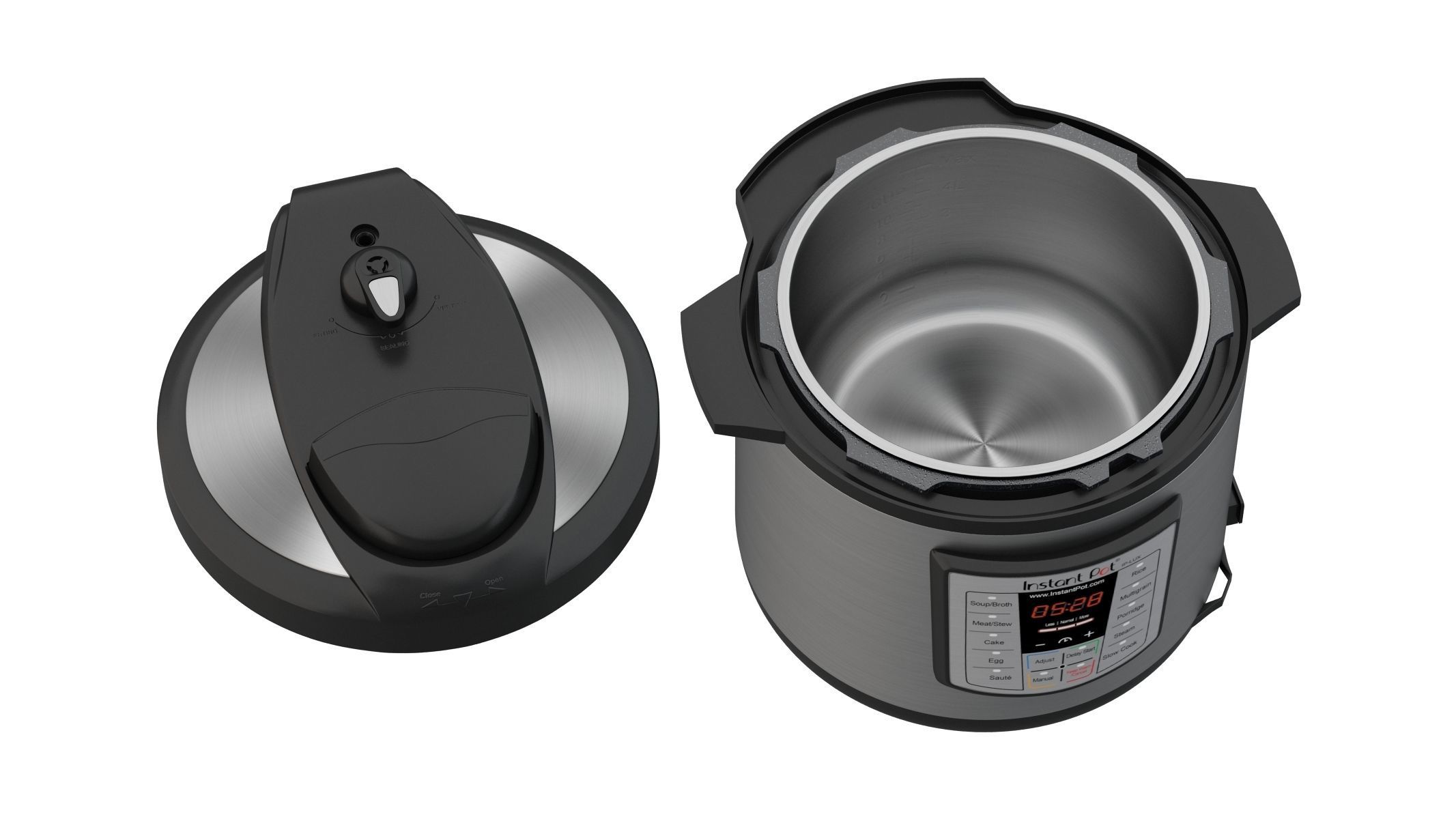 Instant Pot Electric Pressure Cooker 6 Quart Lux 6-in-1 V3 3D model_4