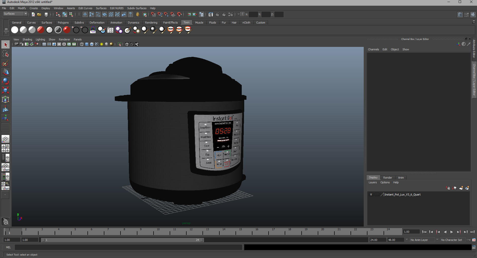 Instant Pot Electric Pressure Cooker 6 Quart Lux 6-in-1 V3 3D model_26